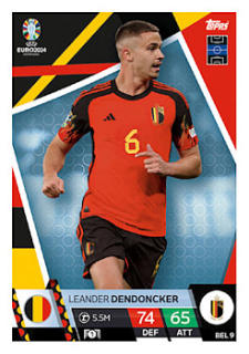 Leander Dendoncker Belgium Topps Match Attax EURO 2024 #BEL9